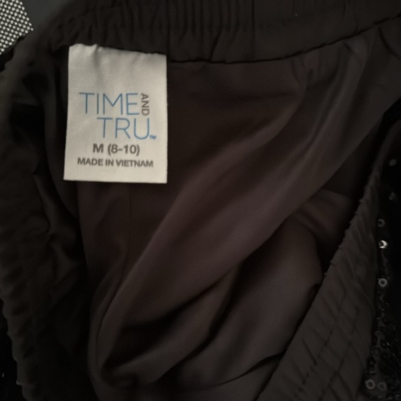 Time & Tru black sequined joggers - Picture 7 of 7